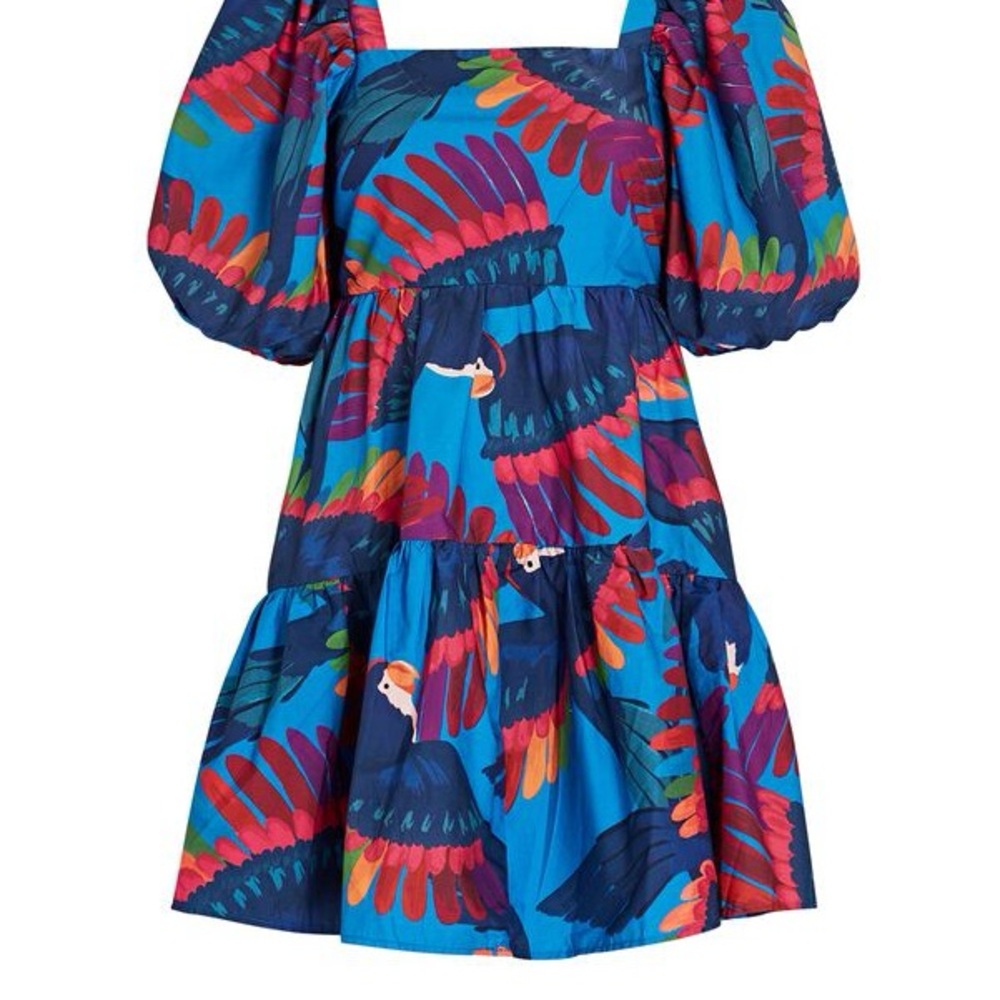 FARM Rio Rainbow Macaw Mini Dress, Size S
